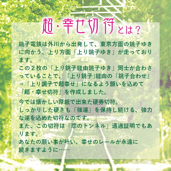 【銚子電鉄】恋のトンネル通過証明